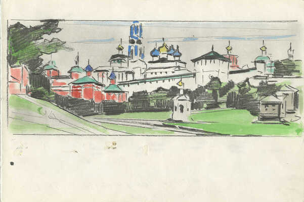 Маторин Михаил Владимирович. Фрагмент макета альбома «Загорск» на 3-х листах